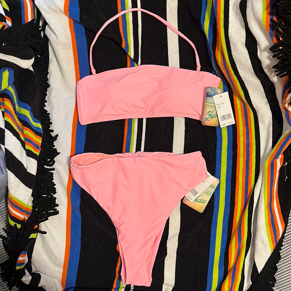 Coral pink bikini